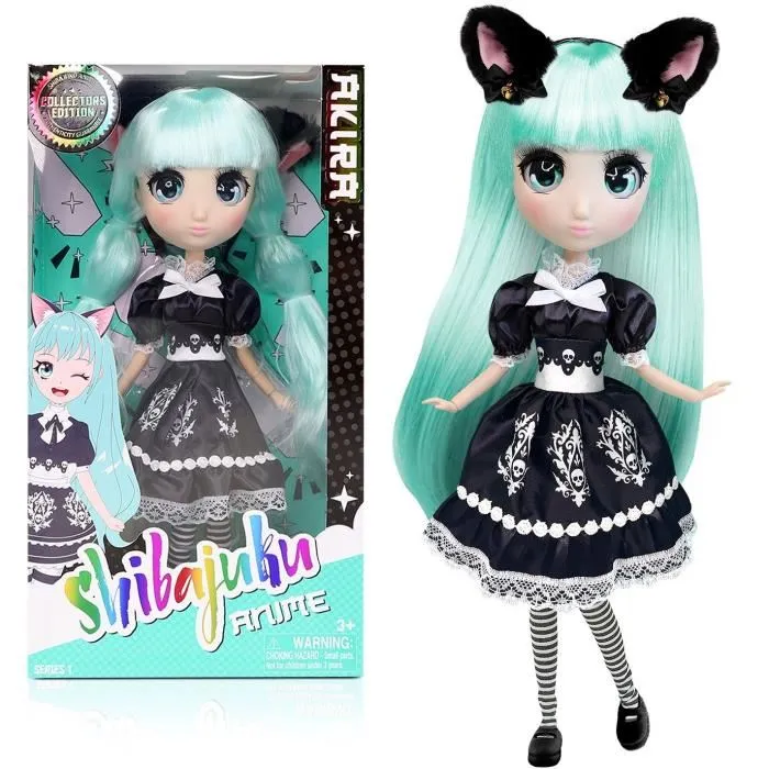 Bandai Muñeca Kawai estilo japonés 30 cm - Muñeca Akira - Shibajuku - BAN3701405823993 Bandai Muñeca Kawai estilo japonés 30 cm - Muñeca Akira - Shibajuku - BAN3701405823993