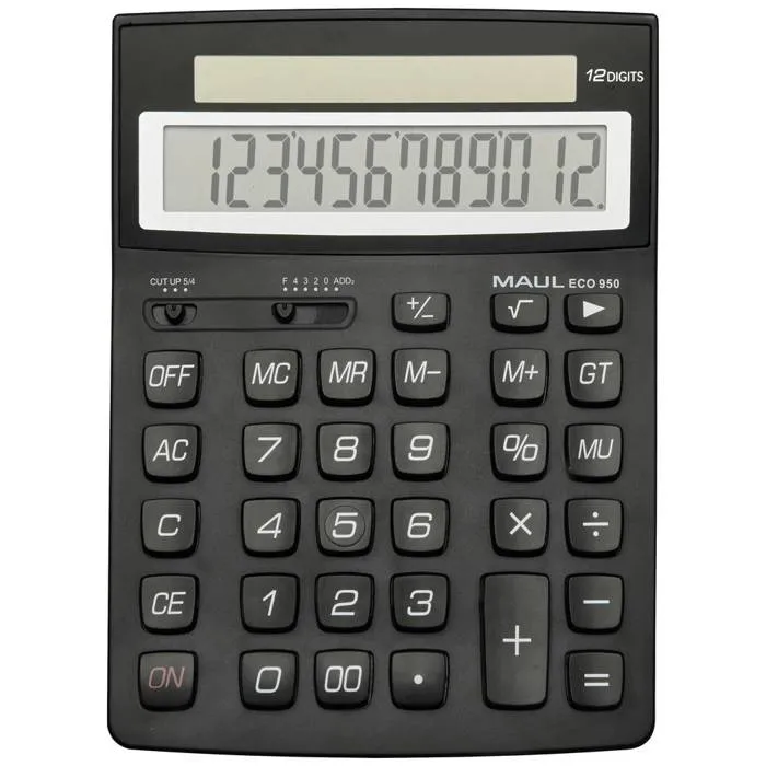 Maul ECO 950 AAAIG29522 - Calculadora de Escritorio, 12 Dígitos, Color Negro Maul ECO 950 AAAIG29522 - Calculadora de Escritorio, 12 Dígitos, Color Negro