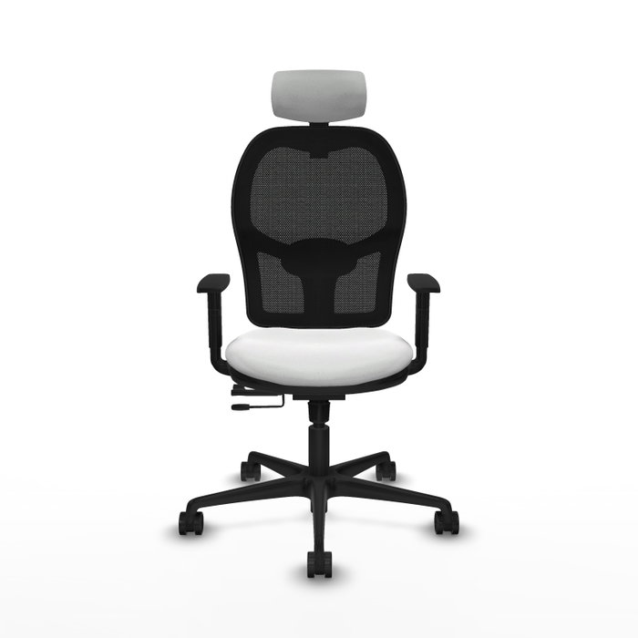 PIQUERAS Y CRESPO Silla de oficina Jorquera con mecanismo Sincro/Traslack Blanco/Negro PIQUERAS Y CRESPO Silla de oficina Jorquera con mecanismo Sincro/Traslack Blanco/Negro
