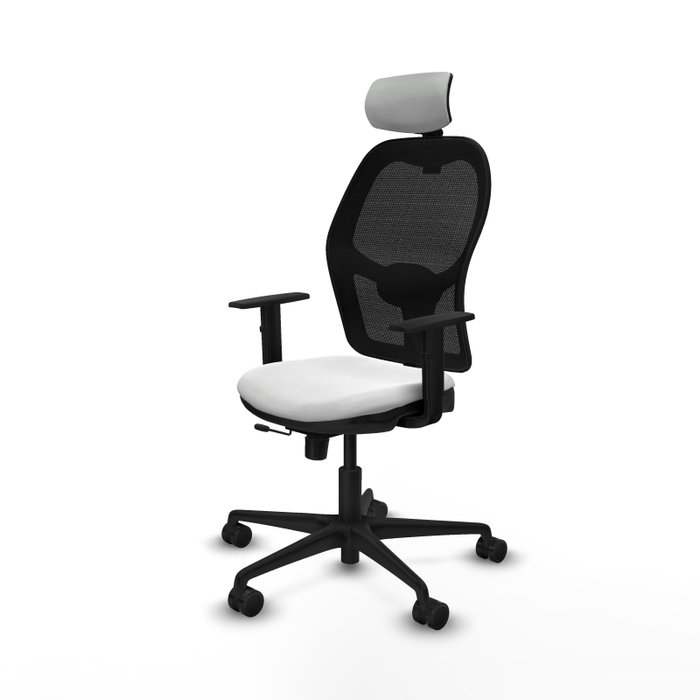 PIQUERAS Y CRESPO Silla de oficina Jorquera con mecanismo Sincro/Traslack Blanco/Negro PIQUERAS Y CRESPO Silla de oficina Jorquera con mecanismo Sincro/Traslack Blanco/Negro