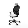 PIQUERAS Y CRESPO Silla de oficina Jorquera con mecanismo Sincro/Traslack Blanco/Negro