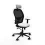 PIQUERAS Y CRESPO Silla de oficina Jorquera con mecanismo Sincro/Traslack Blanco/Negro