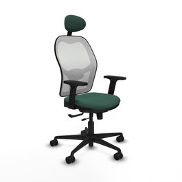 PIQUERAS Y CRESPO Silla de oficina Jorquera Verde Botella y Blanco