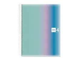 Miquelrius Cuaderno espiral Din A4 120 hojas cuadro 5 mm tapa polipropileno aurora santorini