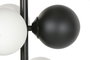 DKD Home Decor Lampara Techo Urban Negro Blanco Metal Cristal 24 x 60 x 24 cm