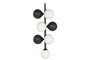 DKD Home Decor Lampara Techo Urban Negro Blanco Metal Cristal 24 x 60 x 24 cm