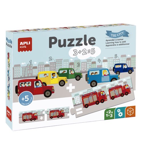 APLI Kids Puzle Educativo Sumas Transportes 30 Piezas