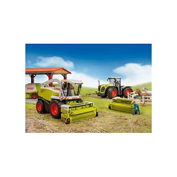 BRUDER - Claas Jaguar 900 Feldhäcksler, Cosechadora de Forraje de Juguete a Escala 1:16, Plástico, Color Verde, Rojo y Blanco, para Niños a Partir de 4 Años