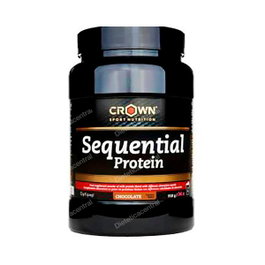 Crown Sport Nutrition Sequential Protein Recuperador Nocturno 918 G - Mezcla de Proteína de Suero Aislada, Concentrada y Caseína Micelar - Sabor Chocolate