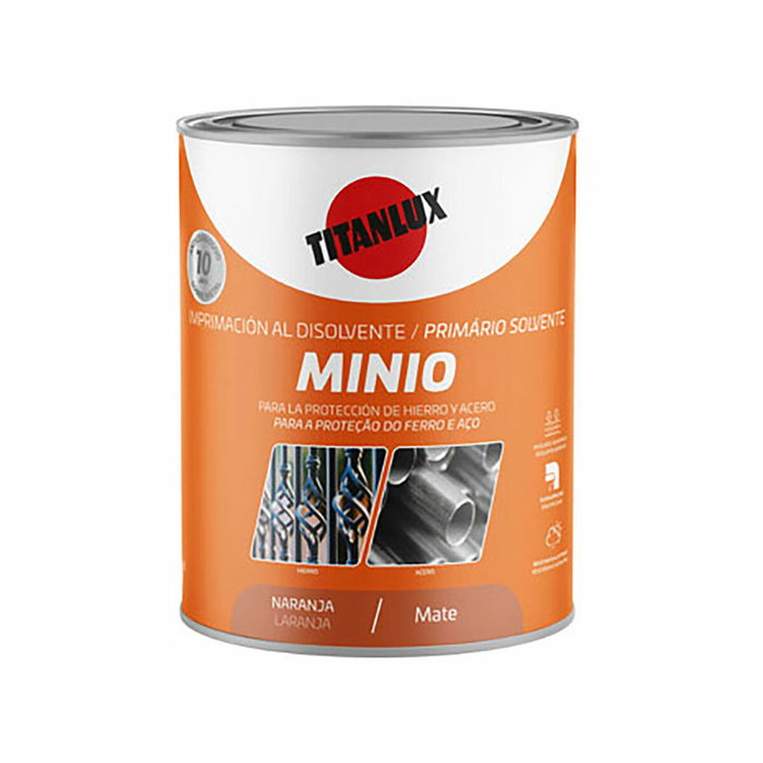 Titan Imprimación sintética antioxidante minio naranja mate 750 ml Titan Imprimación sintética antioxidante minio naranja mate 750 ml
