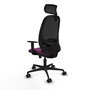 PIQUERAS Y CRESPO Silla de oficina Cilanco con mecanismo Sincro, Morado y Negro