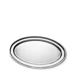 SUPREMINOX Fuente Oval Ligera de acero inoxidable para orfebrería, 35 x 24 cm, modelo Berlin