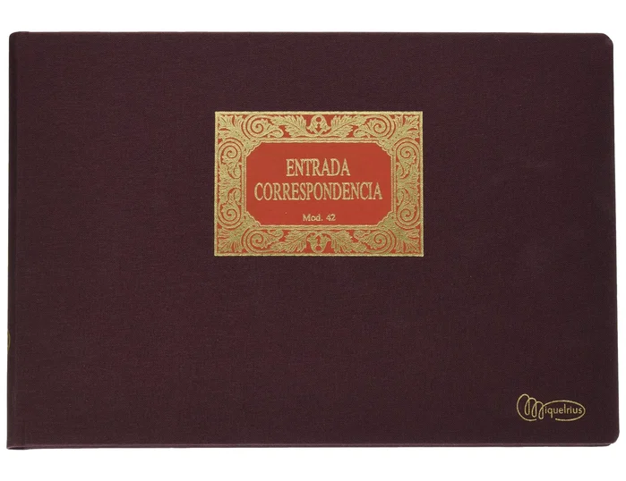 MIQUELRIUS Libro de Contabilidad n.º 42 Entrada de Correspondencia, Folio Apaisado, 100 Hojas