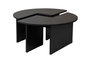 Nordure Mesa de Café Wood Black Ø90 x 41 cm Tablero de Partículas Recubierto de Melamina
