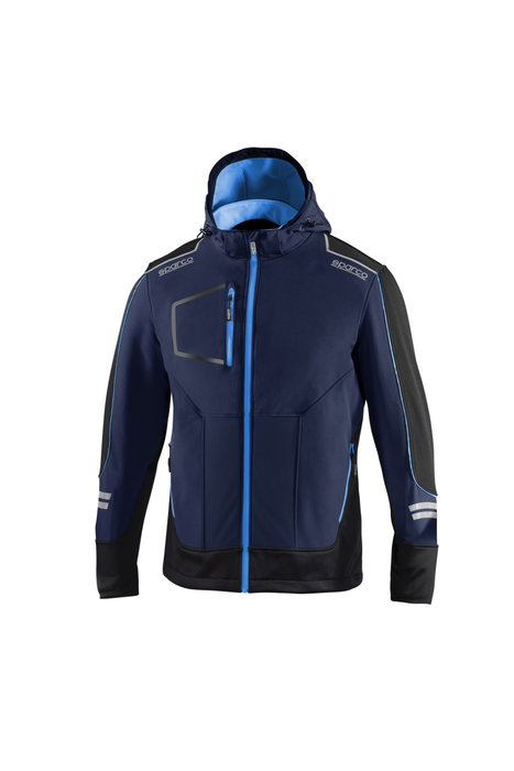 Sparco S02412BMAZ2M Chaqueta Soft-Shell Tech Tw Talla M Azul Marino-Azul