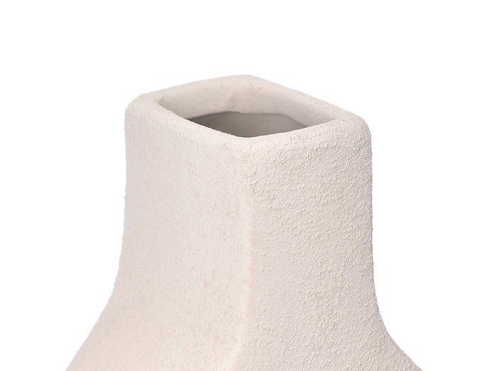 Giftdecor Set de 3 Jarrones Rectangulares Terra de Cerámica, Colores Blanco, Teja y Verde, 31 x 6 x 23.5 cm (Set de 4)