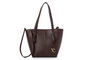 Vince Camuto Piedmont - Bolso de Hombro Marrón de Cuero de Polivinilo para Mujer, Elegante y Duradero, 30x14x23 cm