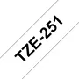 Brother TZe-251 Cinta laminada negro sobre blanco 24 mm