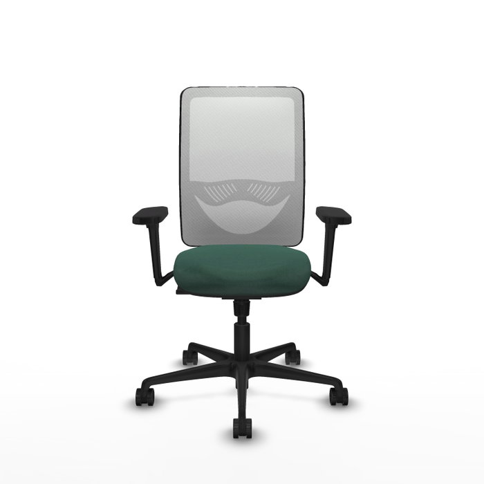 PIQUERAS Y CRESPO Silla de oficina Zulema con mecanismo Sincro, Verde botella y Blanco PIQUERAS Y CRESPO Silla de oficina Zulema con mecanismo Sincro, Verde botella y Blanco