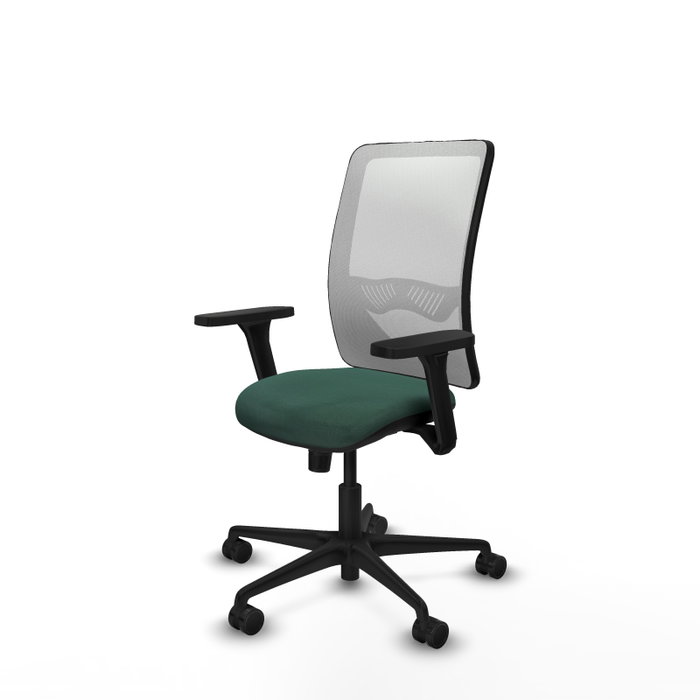 PIQUERAS Y CRESPO Silla de oficina Zulema con mecanismo Sincro, Verde botella y Blanco PIQUERAS Y CRESPO Silla de oficina Zulema con mecanismo Sincro, Verde botella y Blanco
