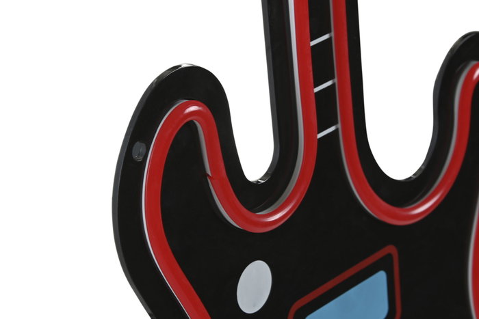DKD Home Decor Decoración Luminosa LED Guitarra Negro y Rojo DKD Home Decor Decoración Luminosa LED Guitarra Negro y Rojo