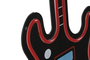 DKD Home Decor Decoración Luminosa LED Guitarra Negro y Rojo