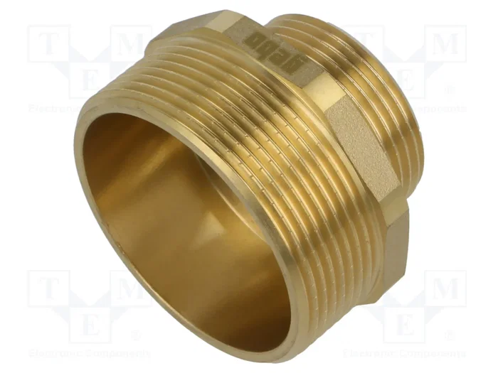 GEBO Niple de reducción macho-macho G 1 1/4 pulg. x G 2 pulg. latón CW617N