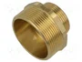 GEBO Niple de reducción macho-macho G 1 1/4 pulg. x G 2 pulg. latón CW617N