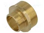 GEBO Niple de reducción macho-macho G 1 1/4 pulg. x G 2 pulg. latón CW617N
