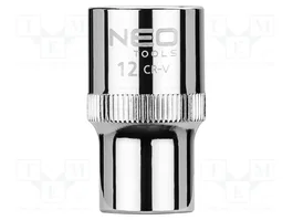 NEO TOOLS Vaso de 6 ángulos HEX 12mm con conexión de 1/2 pulgada