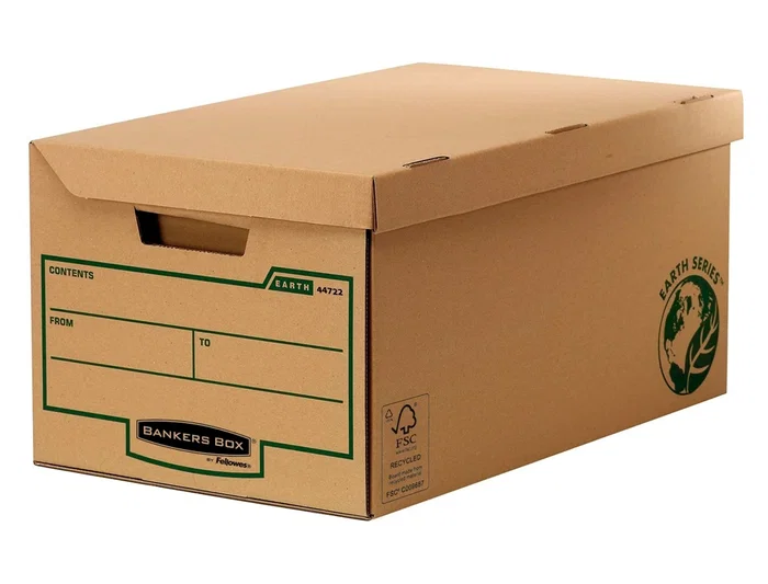 Fellowes Cajón para Almacenamiento de Archivadores, Cartón Reciclado, Capacidad 4 Cajas de Archivo 80 mm, Dimensiones Interiores 260 x 325 x 375 mm
