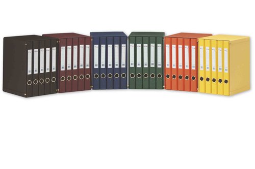 Pardo Módulo de 5 Archivadores de Palanca Negro 2 Anillas 25 mm Folio Pardo Módulo de 5 Archivadores de Palanca Negro 2 Anillas 25 mm Folio