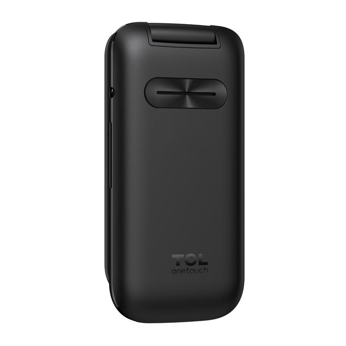 TCL Móvil Básico Tipo Concha Onetouch 5023 Negro Volcano Black, Dual SIM, Pantalla 2.4", Batería de Larga Duración, Cámara 0.3 MP, Radio FM, Linterna