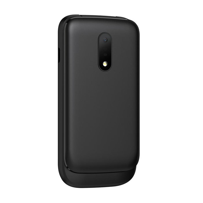 TCL Móvil Básico Tipo Concha Onetouch 5023 Negro Volcano Black, Dual SIM, Pantalla 2.4", Batería de Larga Duración, Cámara 0.3 MP, Radio FM, Linterna