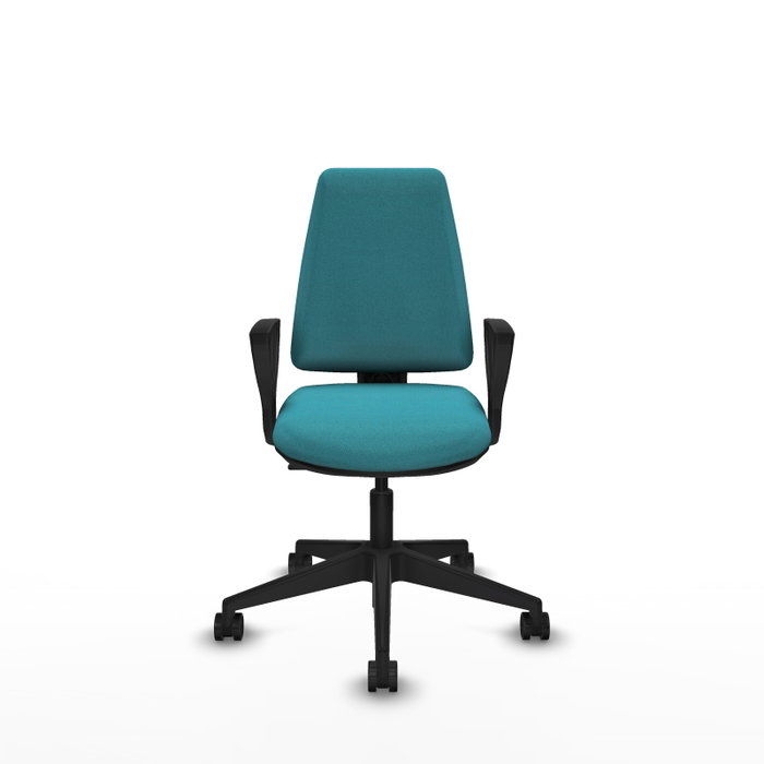 PIQUERAS Y CRESPO Silla de oficina Elche Turquesa con Brazos Fijos PIQUERAS Y CRESPO Silla de oficina Elche Turquesa con Brazos Fijos