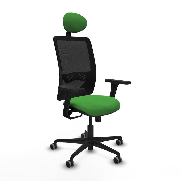 PIQUERAS Y CRESPO Silla de oficina Zulema con Mecanismo Sincro, Tela Verde y Malla Negra PIQUERAS Y CRESPO Silla de oficina Zulema con Mecanismo Sincro, Tela Verde y Malla Negra