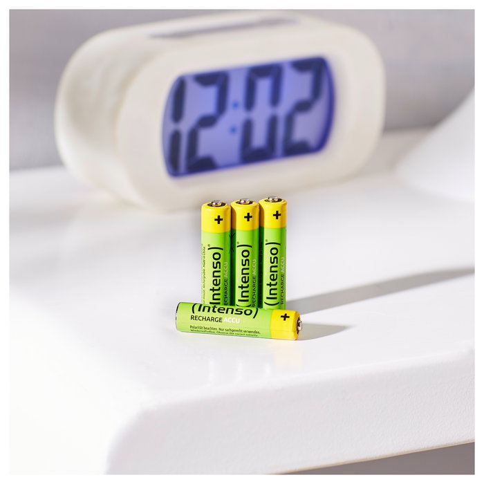 Intenso Baterías Recargables AAA Ni-MH HR03 850mAh - Paquete de 4 unidades en Blister (7505114)