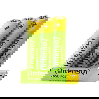 Intenso Baterías Recargables AAA Ni-MH HR03 850mAh - Paquete de 4 unidades en Blister (7505114)
