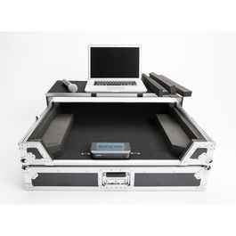MAGMA Multi-Format Workstation Xxl Plus 19'' Flightcase Robusto Acolchado con Bandeja para Portátil y Soporte Rack 1U