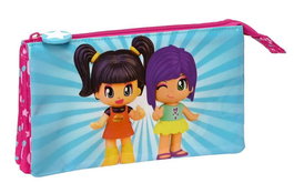 Portatodo Doble Pinypon Azul Rosa 22 x 12 x 3 cm