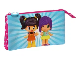 Safta Portatodo Triple Pinypon Rosa y Azul