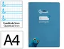 Liderpapel Cuaderno Espiral A4 Pautaguía Tapa Blanda 80 Hojas 75gr Cuadro Pautado 5mm Azul