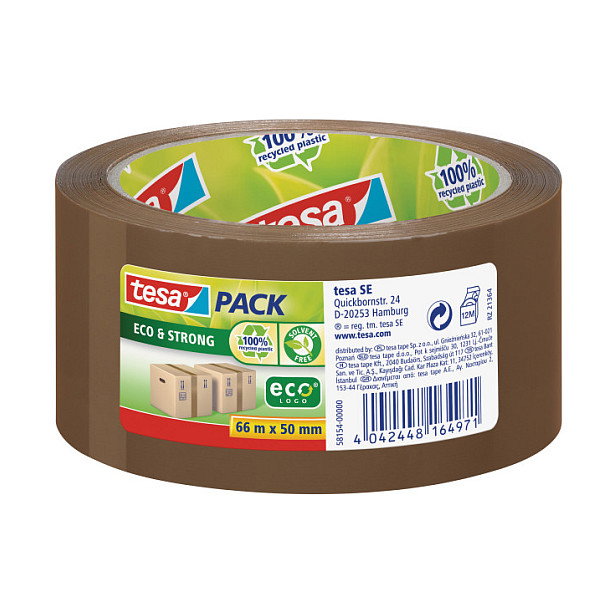 Tesa Tesapack Eco & Strong Cinta de Embalaje 50 mm x 66 m Marrón