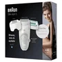 Braun Silk-épil 5 Depiladora Eléctrica 81770430 para Mujer - 28 Pinzas MicroGrip, Afeitadora Recortadora Incluida, Uso Húmedo y Seco, Color Blanco