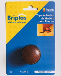 BRIPLAS Tope de Puerta Adhesivo Cilindro para Madera Sapelly