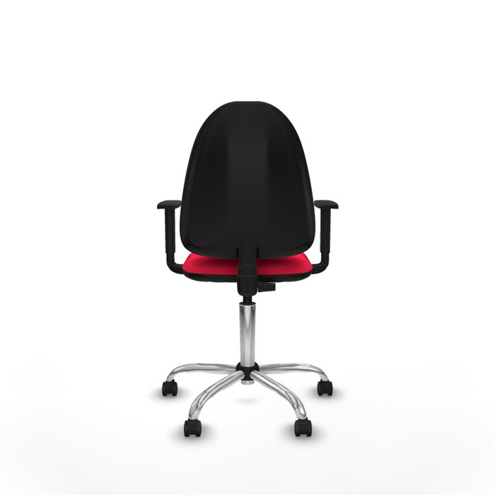 PIQUERAS Y CRESPO Silla de oficina Aýna roja con brazos 1D