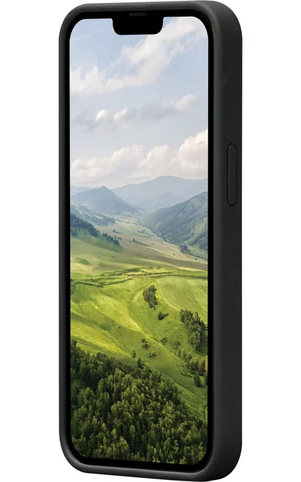 Dbramante1928 Costa Rica Funda Trasera Silicona y Plástico Reciclado Negro para Apple iPhone 12 y iPhone 12 Pro - Resistente a Impactos, Compatible con Carga Inalámbrica