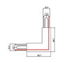 Brumberg Eckverbinder 90° 3-Phasen-Stromschiene ONETRACK DALI SL außen ws 87127070