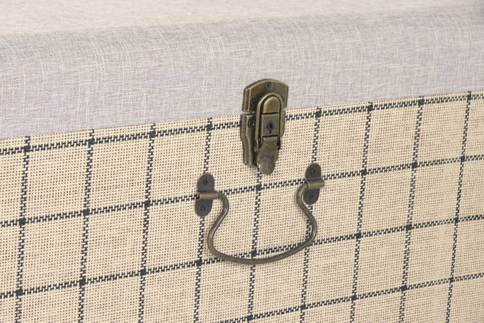 DKD Home Decor Baul Scandi Beige Negro 40 x 38 x 60 cm Set 3