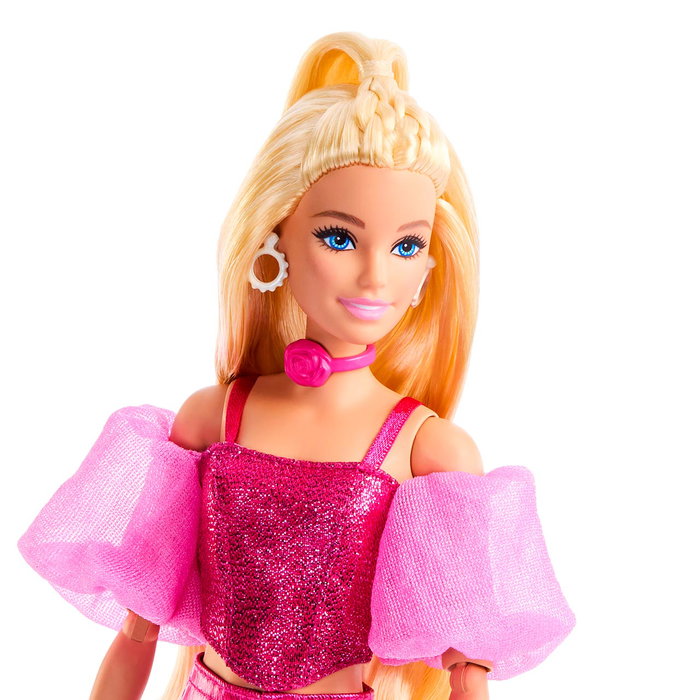 Mattel Muñeca Barbie Deluxe Metalizada con Corset Rosa